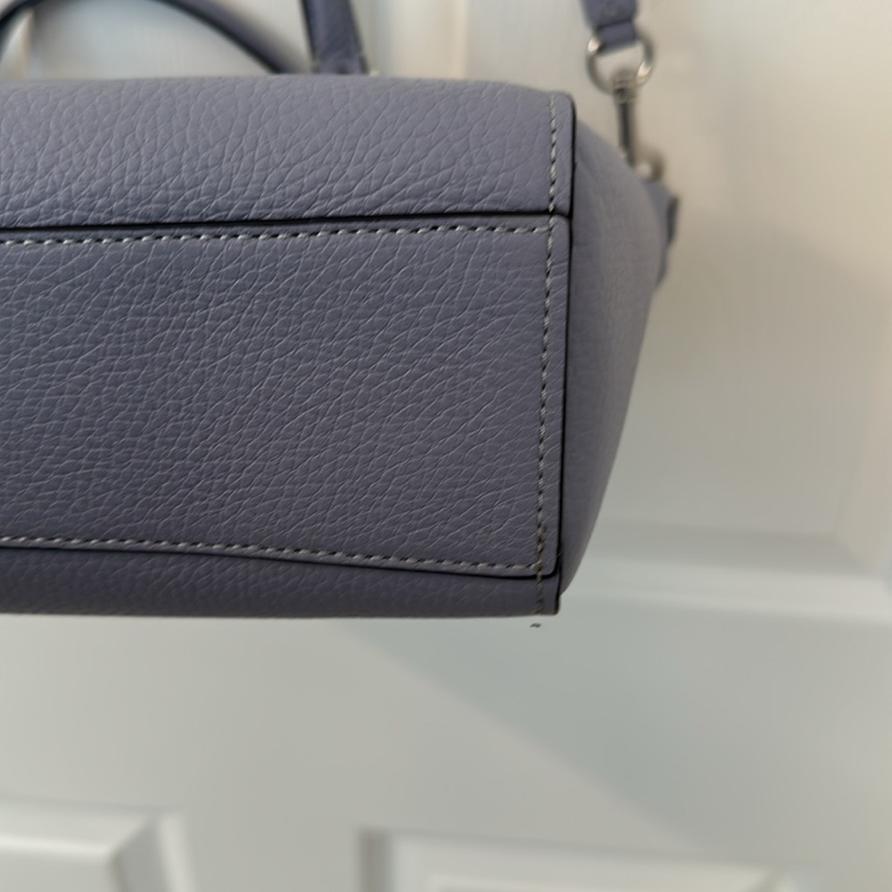 Coach 100% Leather Handbag Denim Blue Color Worn Twice Excellent Condition - Picture 10 of 14